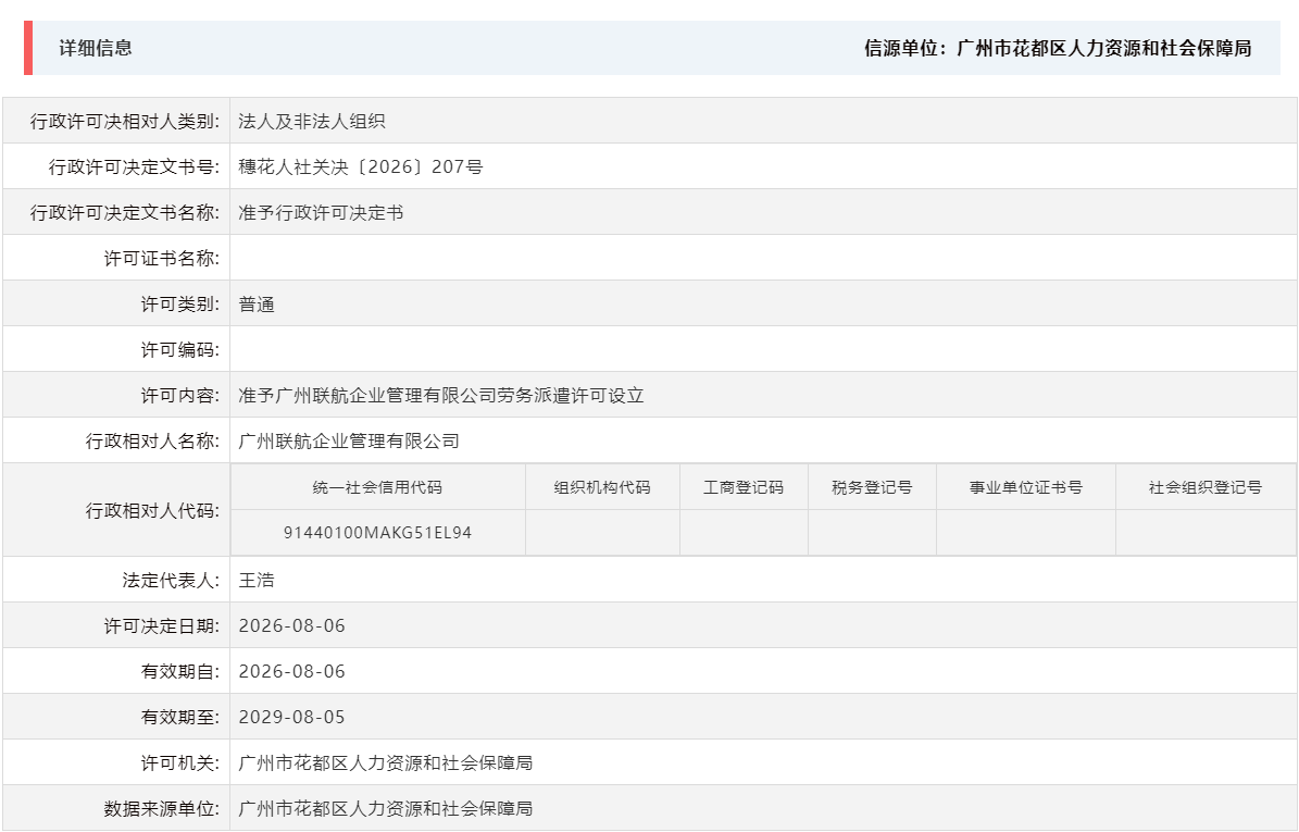 8.6准予广州联航企业管理有限公司劳务派遣许可设立.png
