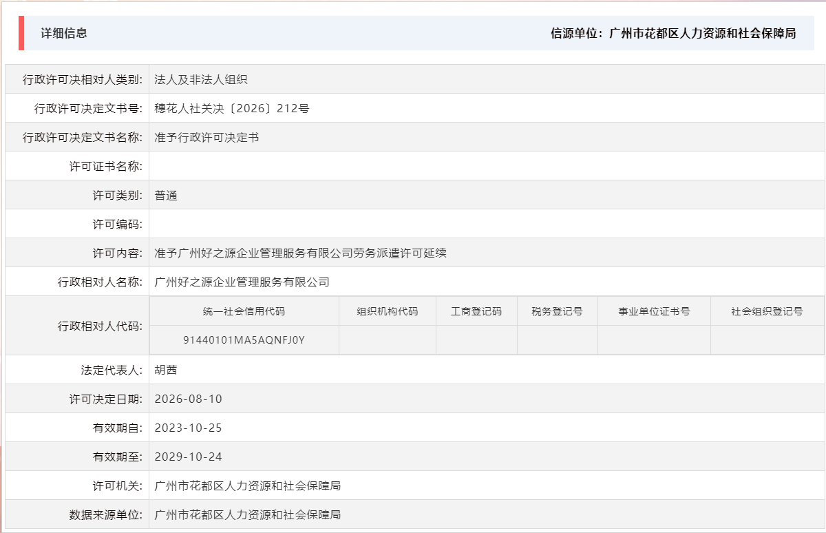 8.10准予广州好之源企业管理服务有限公司劳务派遣许可延续.png