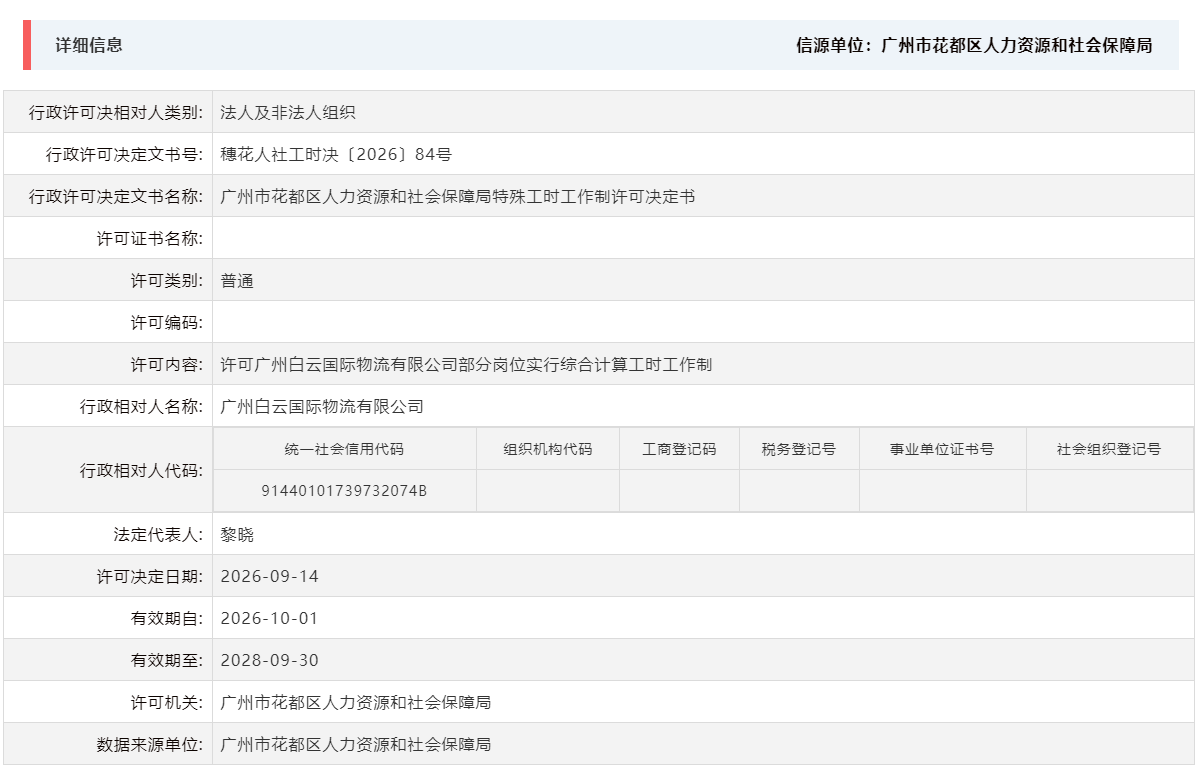 9.14许可广州白云国际物流有限公司部分岗位实行综合计算工时工作制.png